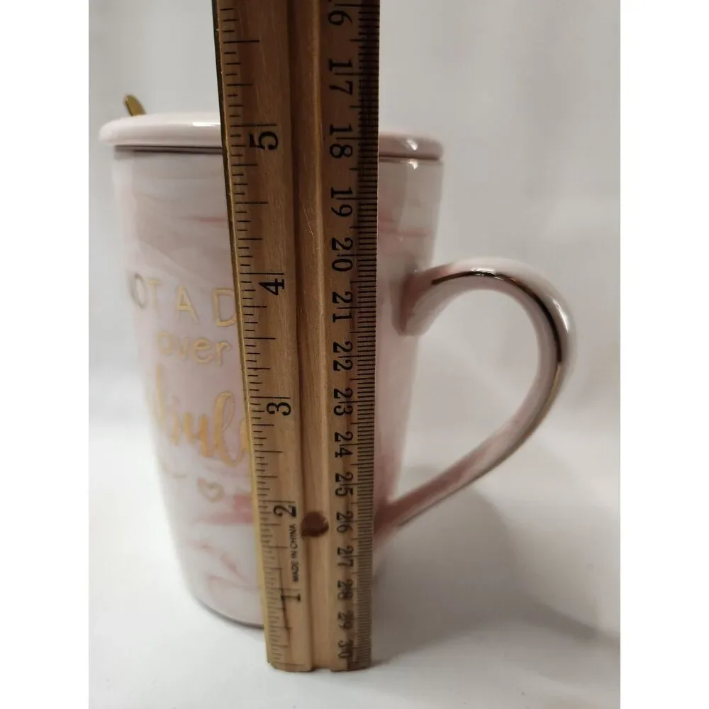 Not a day over fabulous Mug with Lid + Spoon